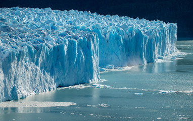 Details of Glacier Perito Moreno with icebergs Patagonia Argentina