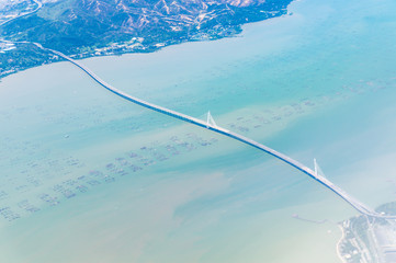 Aerial photography Shenzhen Hong Kong Cross-sea Bridge - Shenzhen Bay Bridge