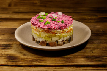 Traditional russian salad 