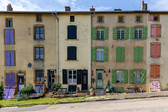 facade of the village of Montmédy, Lorraine