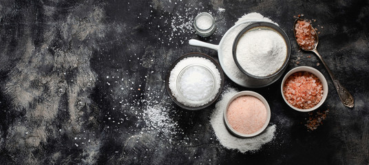 Obraz na płótnie Canvas Different types of salt