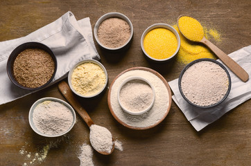 Different types of baking flour
