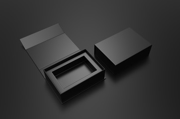 Blank folding box, 3d render illustration.