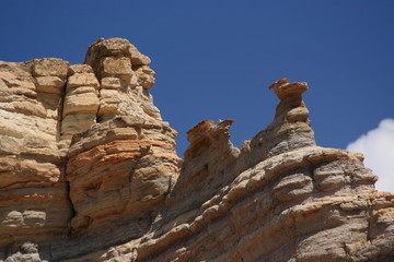 Kazakhstan. Ustyurt Plateau. Multicolored clay.