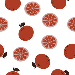 Retro cute orange seamless pattern - 279463554