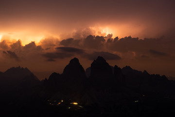 Tre Cime Di Lavaredo Lightning Storm