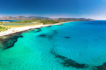 Fototapeta na wymiar Porto Giunco beach, Villasimius, Sardinia, Italy