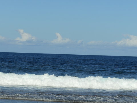 Sea Waves of Lihir Island of Kavieng in Papua New Guinea July 2019.