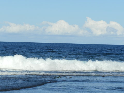 Sea Waves of Lihir Island of Kavieng in Papua New Guinea July 2019.