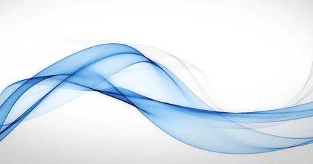 Wall murals Abstract wave abstract blue flowing lines background