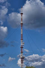 Obraz premium TV tower on a background of blue sky