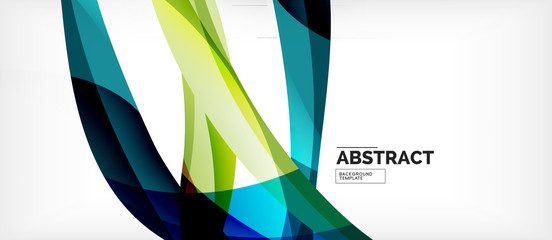 Obraz premium Colorful wave lines abstract background, color line for business or techno presentation