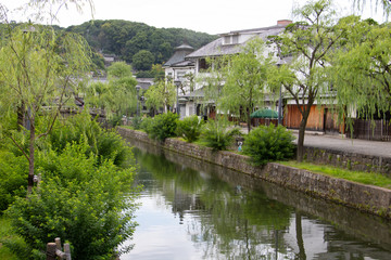 Fototapeta na wymiar Japanese old town in Kurashiki, Okayama, Japan