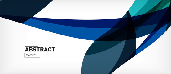 Fototapeta premium Colorful wave lines abstract background, color line for business or techno presentation