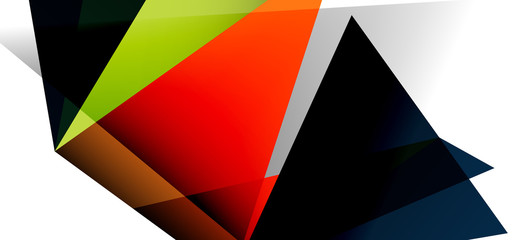 Vintage abstract template with triangle mosaic composition vecton white background. Simple design background. Modern flat design. Beautiful vector pattern.