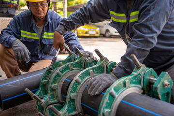 welding the connecting of HDPE pipe