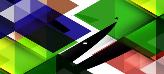 Colorful repeating triangles modern geometric in contemporary style on white background. Abstract geometric shape. Modern stylish texture