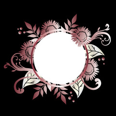 vector background of pink gold sunflowers