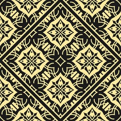 Modern golden art deco seamless vintage wallpaper pattern. Geometric decorative background