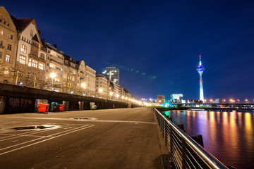 Fototapeta na wymiar Dusseldorf downtown, Dusseldorf downtown at night, Dusseldorf altstadt, Dusseldorf downtown at night and day time