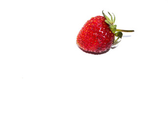 fresh strawberry on white background