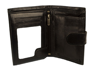 Isolate black men's wallet purse