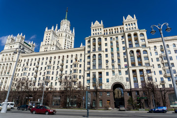 High-rise building on Kotelnicheskaya embankment, one of few famous highrise buildings of Stalin...