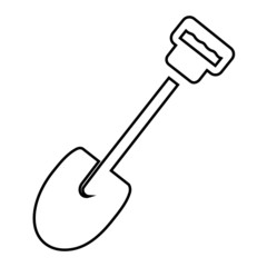 Shovel vector Icon. Gardening Illustration symbol. Construction Equipment Sign or logo.