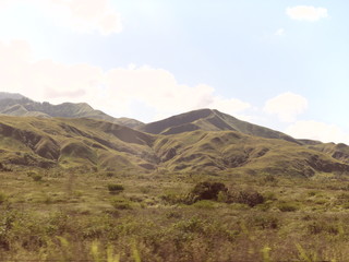 Landscape of Markham valley in Morobe Province of Papua New guinea.