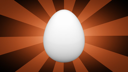 Egg in orange background. 