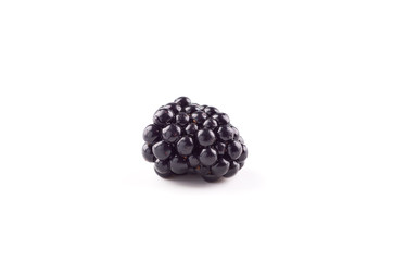 Blackberry berry isolated on white background. Organic food.