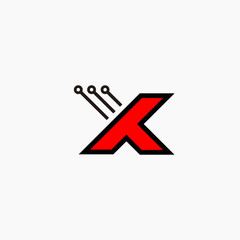 Creative Letter X Logo Design Inspiration With Electrical Element