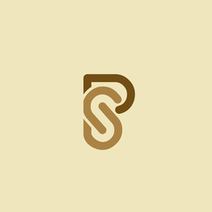 Modern Letter PS Logo Design Inspiration