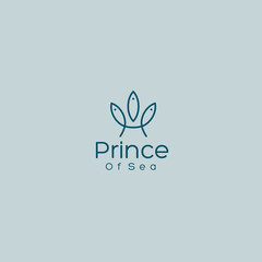 Queen Or Princess Crown Logo Design Inspiration With Fish Illustration