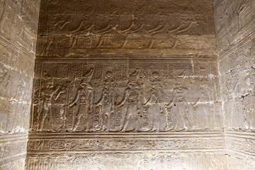 Scene from Edfu Temple in Edfu, Egypt