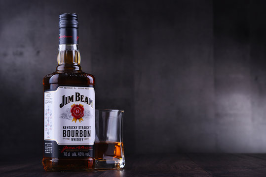 Bottle of Jim Beam bourbon