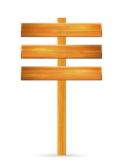 Wooden sign post