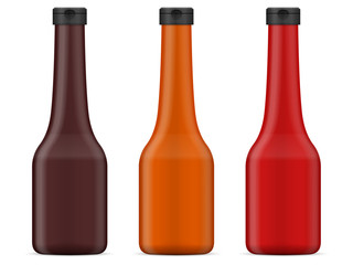 Bottle with sauce