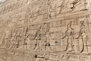 Scene from Edfu Temple in Edfu, Egypt