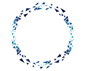 sfondo, triangoli, esplosione, frammenti, cerchio cornice	