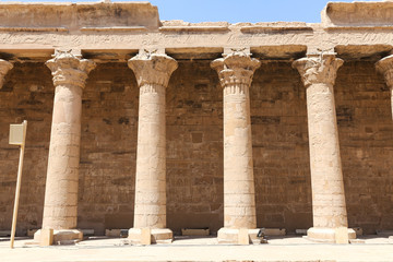 Naklejka premium Front of Edfu Temple in Edfu, Egypt