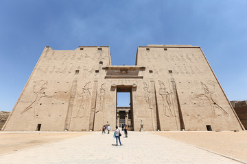 Front of Edfu Temple in Edfu, Egypt