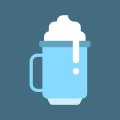 Milkshake vector, Chirstmas menu flat style icon
