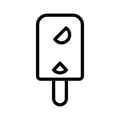 Ice pop vector, Chirstmas menu line style icon, editable outline