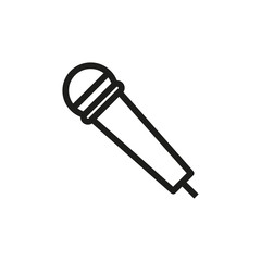 Microphone icon. Simple linear illustration