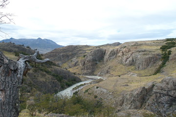 Fototapeta na wymiar Fitz Roy river, El Chalten, Los Glaciares National Park, Patagonia, Argentina