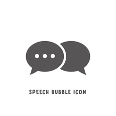 Speech bubble icon simple flat style vector illustration.