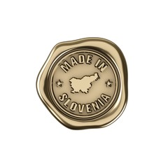 Product manufactured in Slovenia. Golden seal of quality.