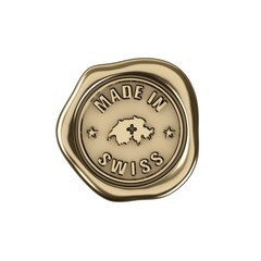 Product manufactured in Swiss. Golden seal of quality.