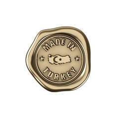 Product manufactured in Turkey. Golden seal of quality.